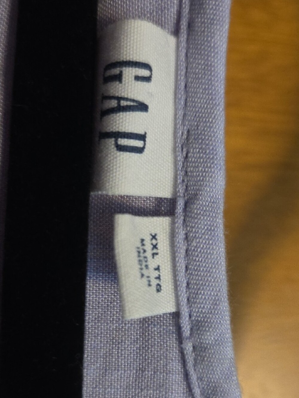 GAP Light Lavender Button-Front Ruffle Blouse - Picture 2 of 6